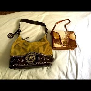 Hair-on purses, package of two